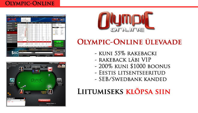 Olympic-Online rakeback, boonuskood, ülevaade, rake cap ja cashback Olympic-Online rakeback, boonuskood, ülevaade, rake cap ja cashback