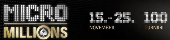Micro Millions III - 100 turniiri, $5 000 000 auhinnafond Micro Millions III - 100 turniiri, $5 000 000 auhinnafond