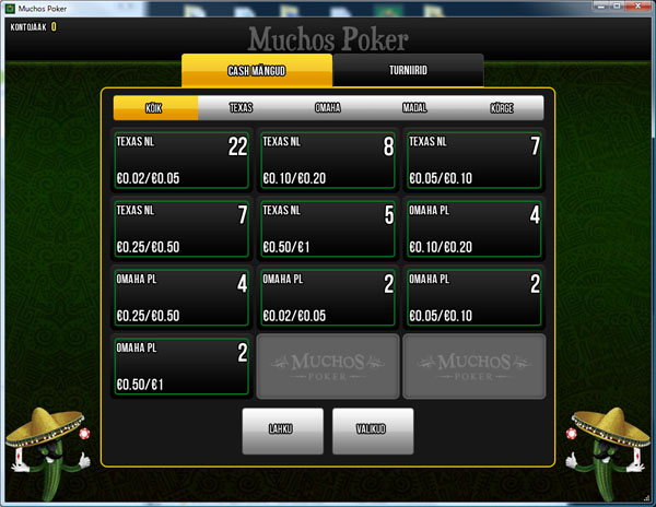 Muchos Speed Poker Lobby Muchos Speed Poker Lobby