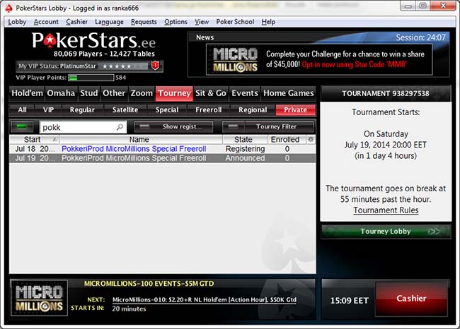 pokerstarsi-freeroll