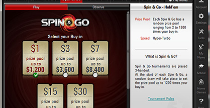 PokkeriProde Spin & Go Special turniirid: anname ära 18 piletit