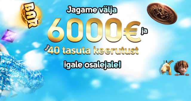 OlyBet jagab välja €6000 ja kuni 40 tasuta keerutust igale osalejale