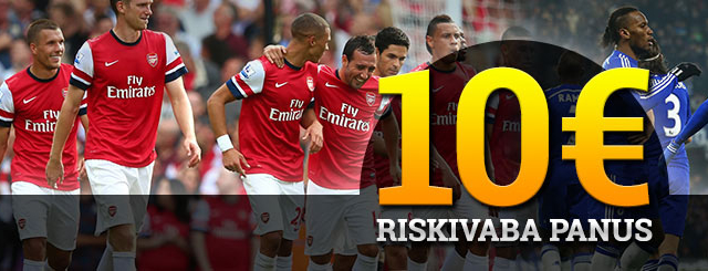 Optibet annab täna õhtusele Arsenal vs. Chelsea mängule 10-eurose riskivaba panuse
