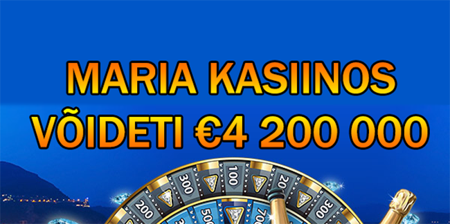 SUUR JACKPOT: Marias võideti 4,5 miljonit eurot