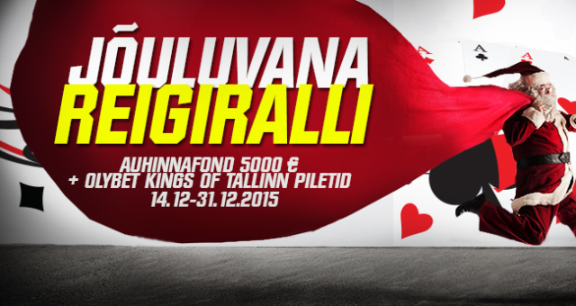 OLYBET'I JÕULURALLI: €5000 sularahas + €670 pokkeripiletites