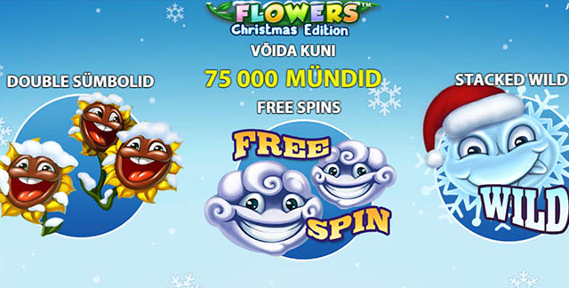 TASUTA PAKKUMINE: 5 tasuta spinni mängus Flowers Christmas Edition