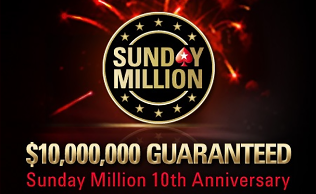 Sunday Millioni aastapäeva turniirist võttis osa üle 55 000 mängija