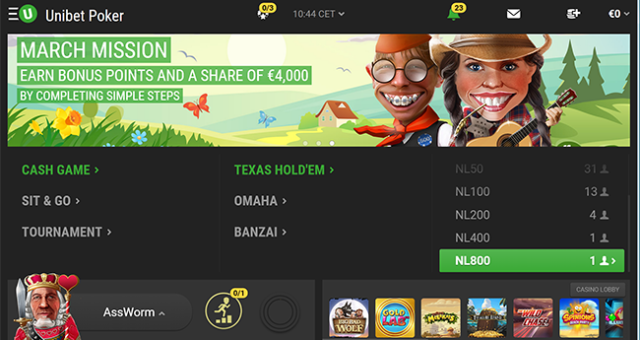 Unibet lisas mängude valikusse kõrgete panustega NLHE ja PLO lauad