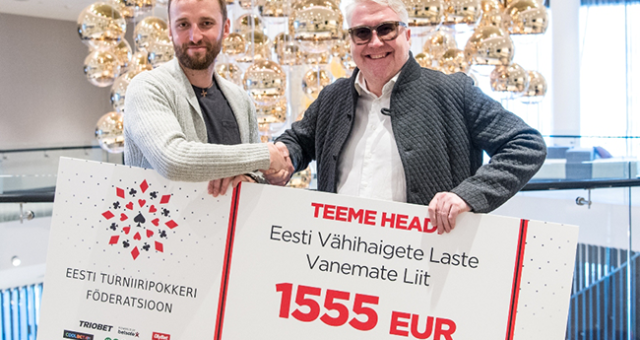 Eesti pokkerimängijad annetasid vähihaigete laste vanemate toetuseks 1555 eurot