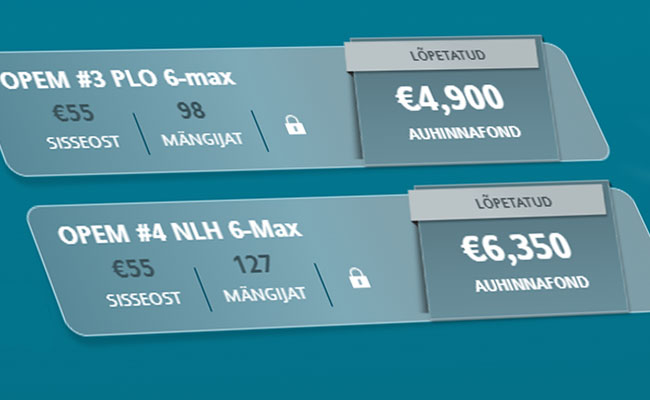 Selgusid netipokkeri meistrivõistluste tšempionid 6-max mängudes