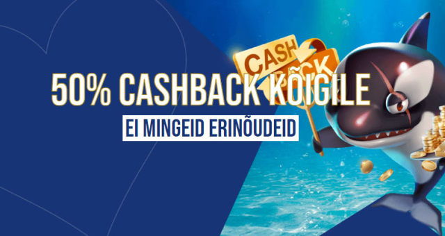 OlyBeti 50% rakeback - piiratud aeg liituda ja saada 50% cashbacki