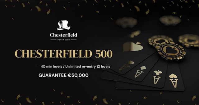 Võida pilet Chesterfield 500 turniirile läbi freebuy - juunis 45 piletit garanteeritud