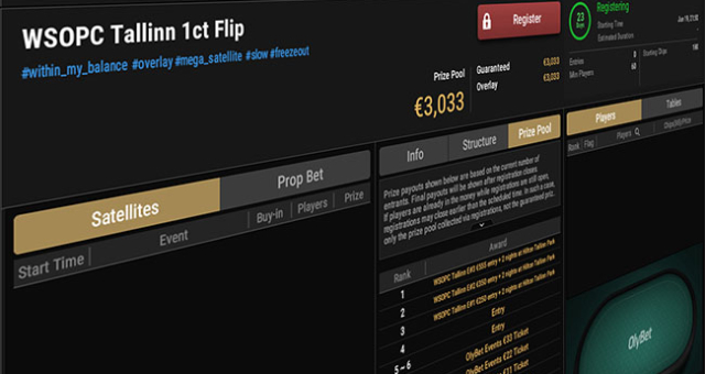 Flip-loos | Võida eksklusiivne WSOPC Tallinn pakett