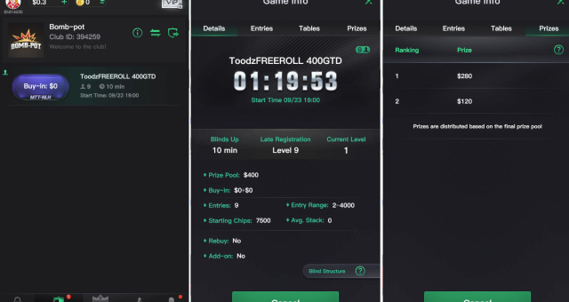 Ava KK Poker konto ja saad pääsme tänasele $400 tasuta turniirile