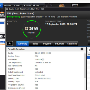 Tänasele TPS-i juubeliturniirile lisatud $109 pokkeripilet ja €40 TPS Live pilet