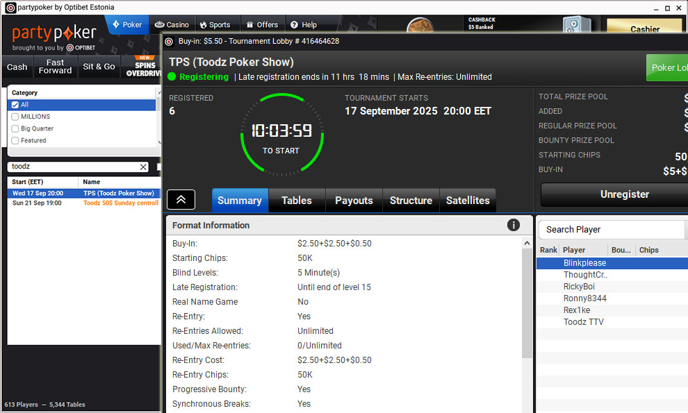 Tänasele TPS-i  juubeliturniirile lisatud $109 pokkeripilet ja €40 TPS Live pilet